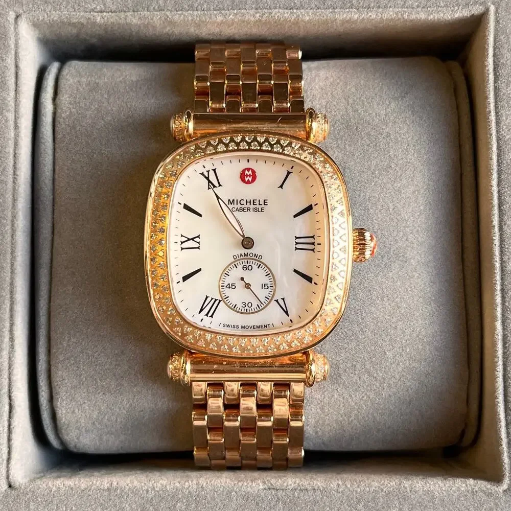 MICHELE Bronze/Diamonds Stainless Steel Watch - Picture 9 of 9